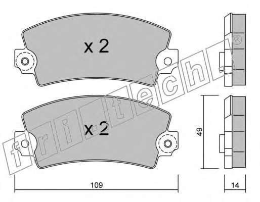 Комплект тормозных колодок, дисковый тормоз