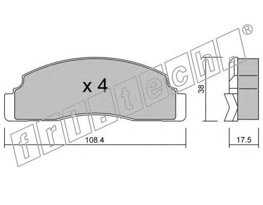 Комплект тормозных колодок, дисковый тормоз