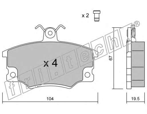Комплект тормозных колодок, дисковый тормоз