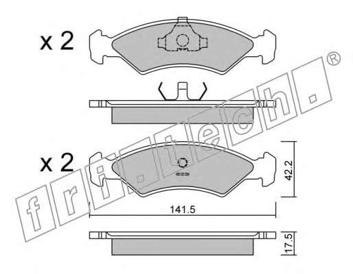 Комплект тормозных колодок, дисковый тормоз