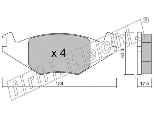 Комплект тормозных колодок, дисковый тормоз