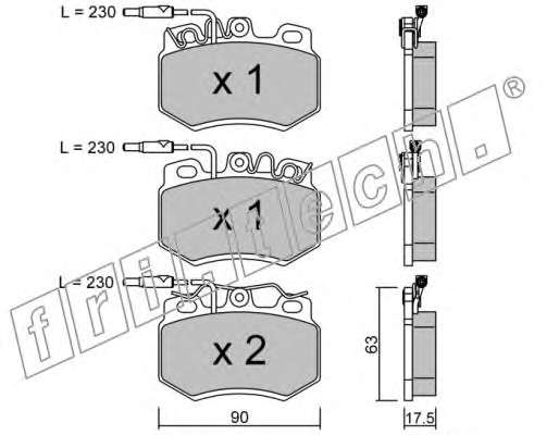 Комплект тормозных колодок, дисковый тормоз