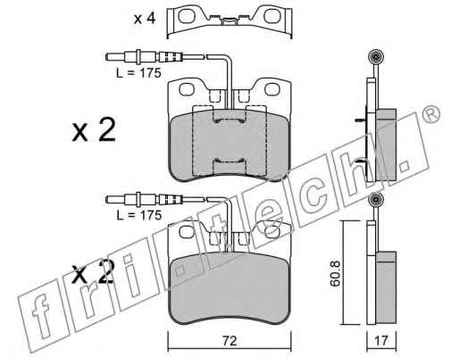 Комплект тормозных колодок, дисковый тормоз
