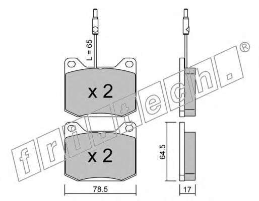 Комплект тормозных колодок, дисковый тормоз