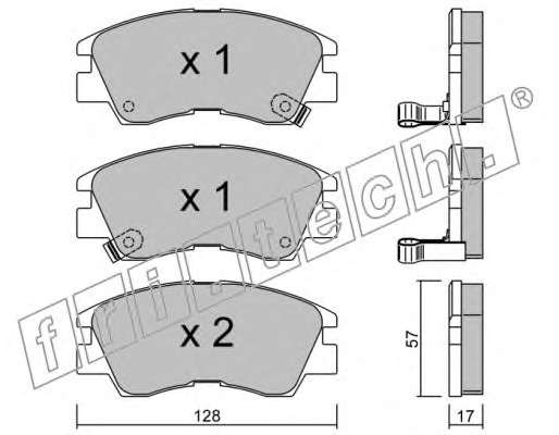 Комплект тормозных колодок, дисковый тормоз