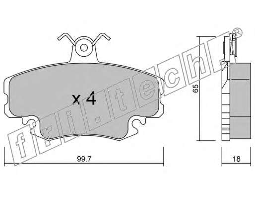 Гальмівні колодки, дискове гальмо (набір)