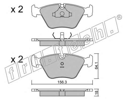 Комплект тормозных колодок, дисковый тормоз