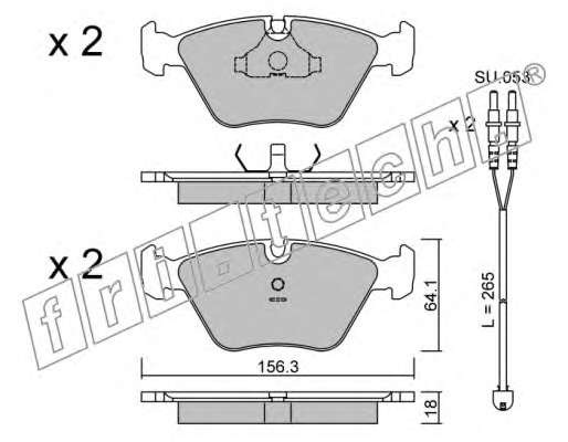 Комплект тормозных колодок, дисковый тормоз
