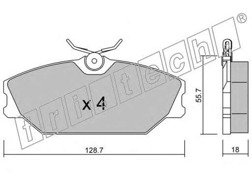 Комплект тормозных колодок, дисковый тормоз
