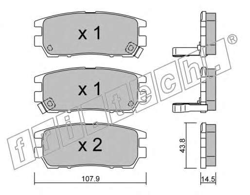 Комплект тормозных колодок, дисковый тормоз