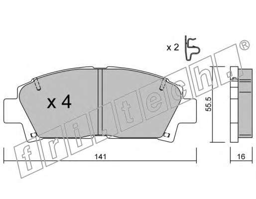 Комплект тормозных колодок, дисковый тормоз
