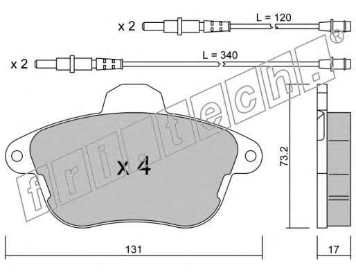Гальмівні колодки, дискове гальмо (набір)