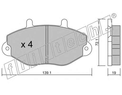 Комплект тормозных колодок, дисковый тормоз