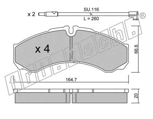 Комплект тормозных колодок, дисковый тормоз
