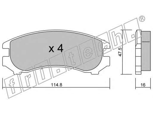 Комплект тормозных колодок, дисковый тормоз