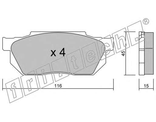 Комплект тормозных колодок, дисковый тормоз