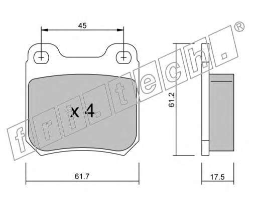Комплект тормозных колодок, дисковый тормоз