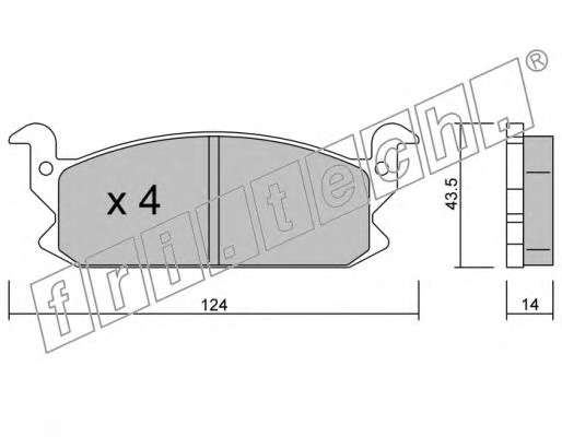 Комплект тормозных колодок, дисковый тормоз
