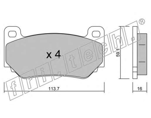 Комплект тормозных колодок, дисковый тормоз