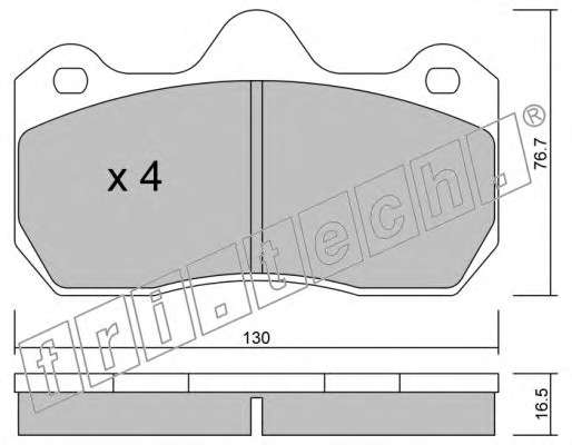 Комплект тормозных колодок, дисковый тормоз