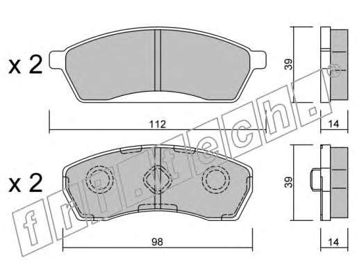 Комплект тормозных колодок, дисковый тормоз