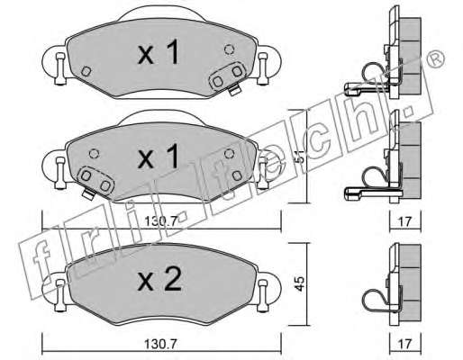 Комплект тормозных колодок, дисковый тормоз