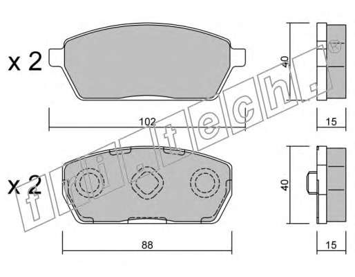 Комплект тормозных колодок, дисковый тормоз