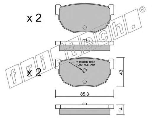 Комплект тормозных колодок, дисковый тормоз