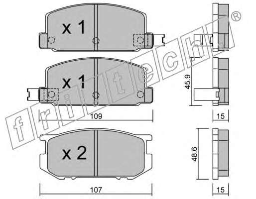 Комплект тормозных колодок, дисковый тормоз