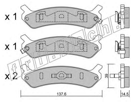 Комплект тормозных колодок, дисковый тормоз