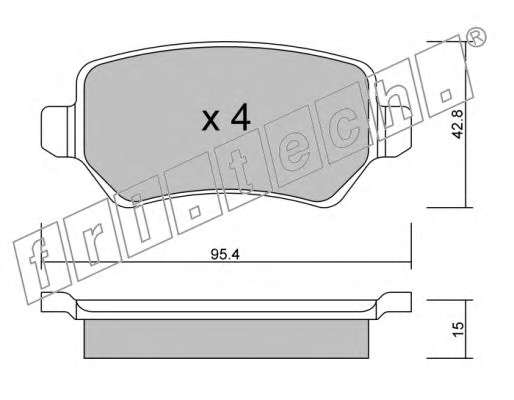 Комплект тормозных колодок, дисковый тормоз
