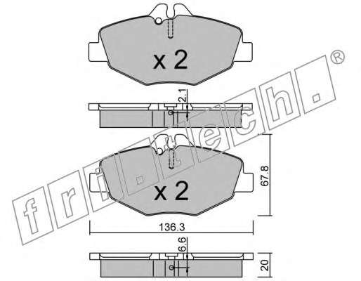 Комплект тормозных колодок, дисковый тормоз