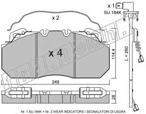 Комплект тормозных колодок, дисковый тормоз