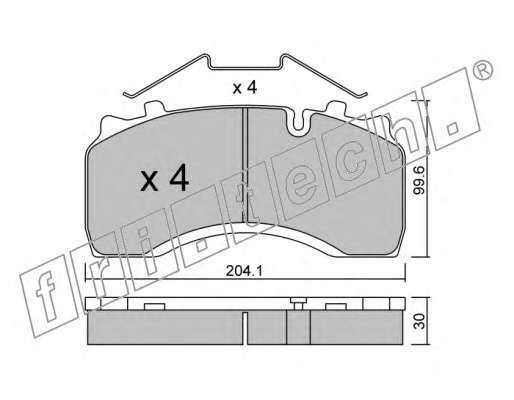 Комплект тормозных колодок, дисковый тормоз