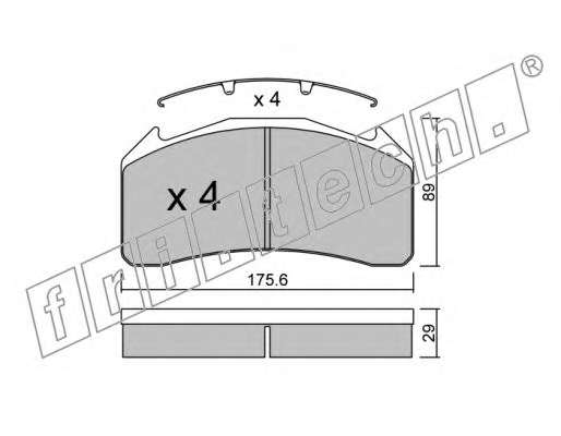 Комплект тормозных колодок, дисковый тормоз