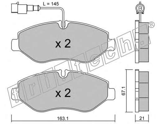 Комплект тормозных колодок, дисковый тормоз