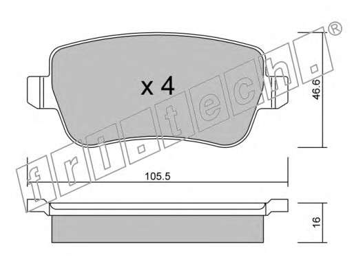 Комплект тормозных колодок, дисковый тормоз