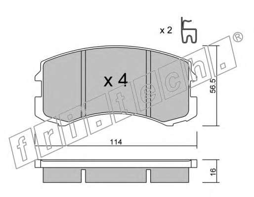 Комплект тормозных колодок, дисковый тормоз
