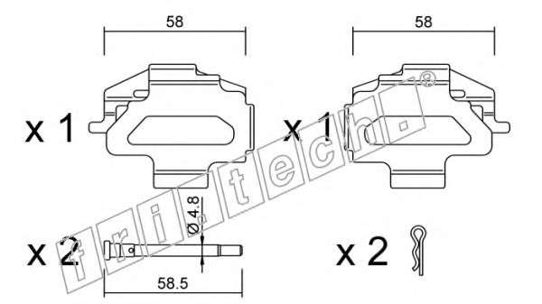 Комплектующие, колодки дискового тормоза