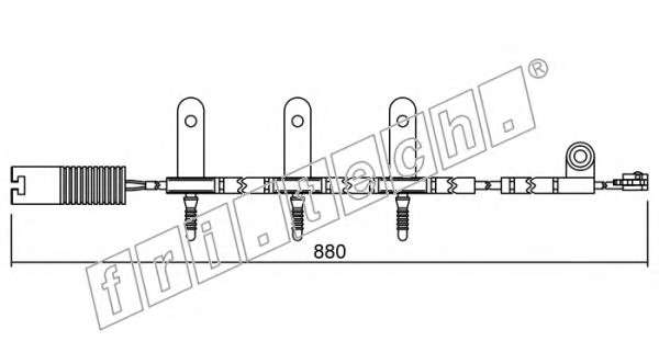 Сигнализатор, износ тормозных колодок