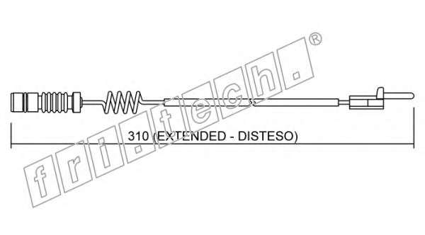 Сигнализатор, износ тормозных колодок
