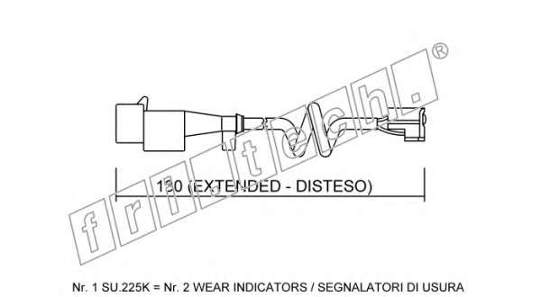 Сигнализатор, износ тормозных колодок