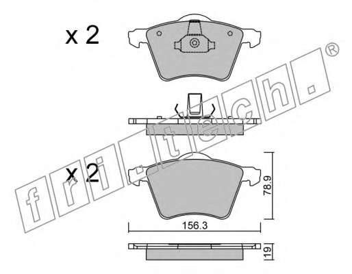 Комплект тормозных колодок, дисковый тормоз
