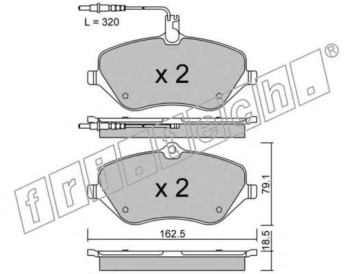 Комплект тормозных колодок, дисковый тормоз