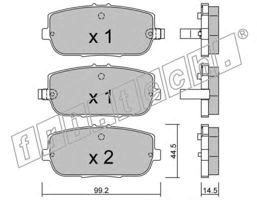 Комплект тормозных колодок, дисковый тормоз
