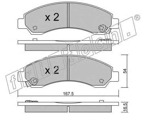 Комплект тормозных колодок, дисковый тормоз