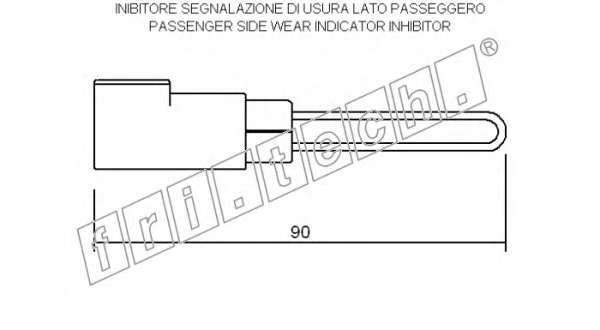 Сигнализатор, износ тормозных колодок