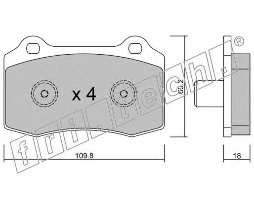 Комплект тормозных колодок, дисковый тормоз