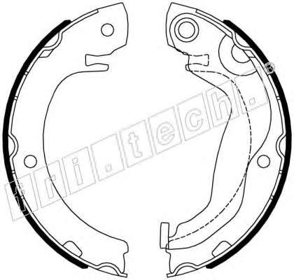 Комплект тормозных колодок, стояночная тормозная система