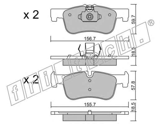 Комплект тормозных колодок, дисковый тормоз